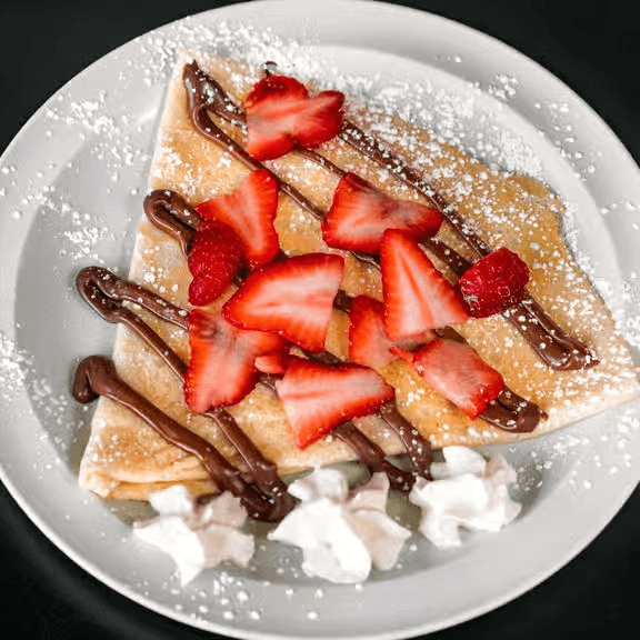 Nutella and Strawberries Crepe.