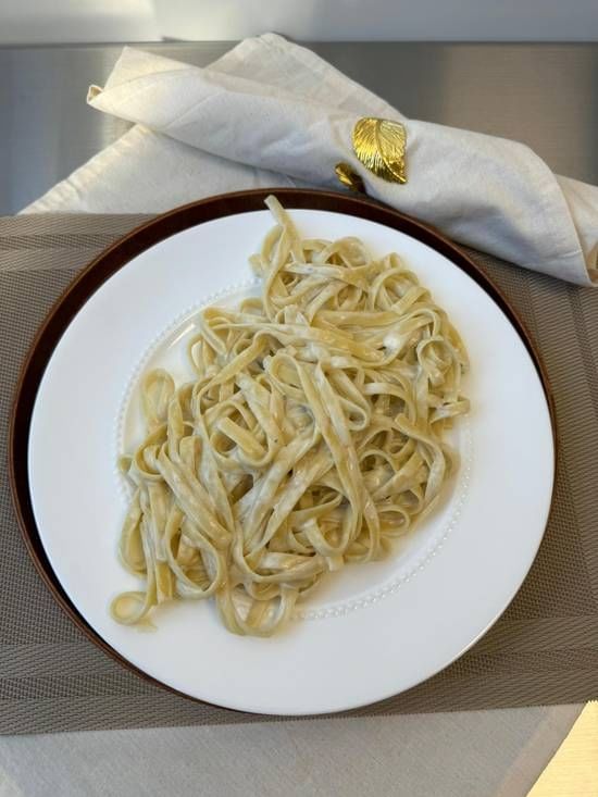 Blue Cheese and Parmesan Fettuccine.