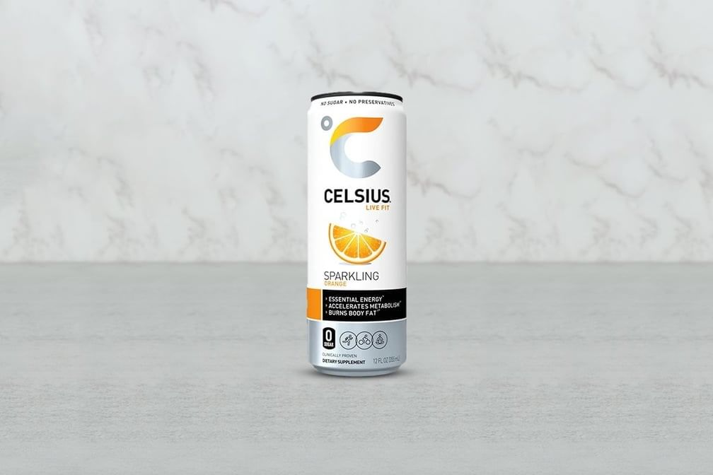 Orange Sparkling Celcius.