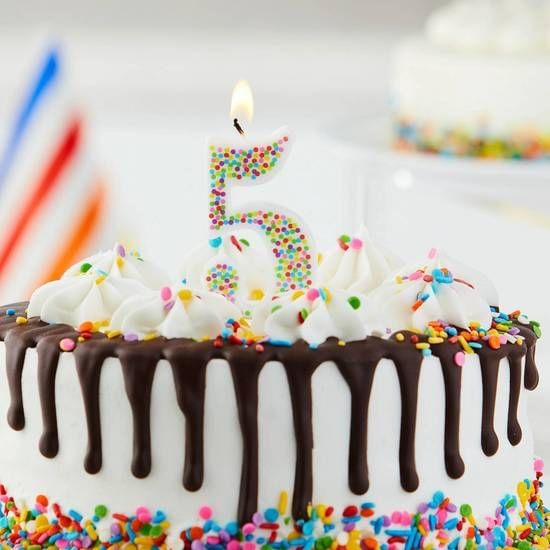 NUMBER 5 BIRTHDAY CANDEL.