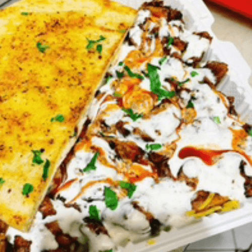 Classic Chicken Over Rice.