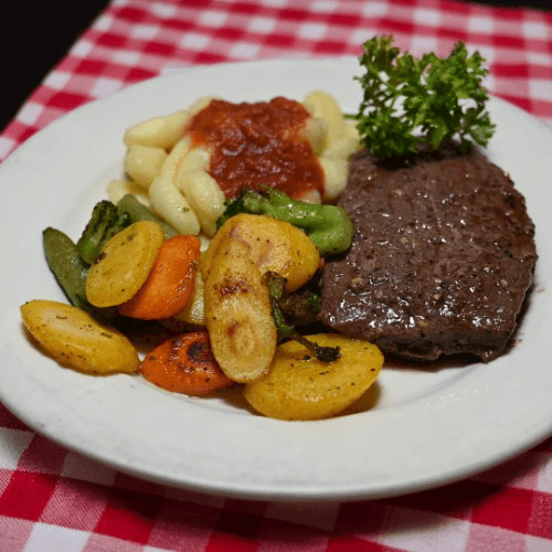 8 ounce Flat Iron Steak.