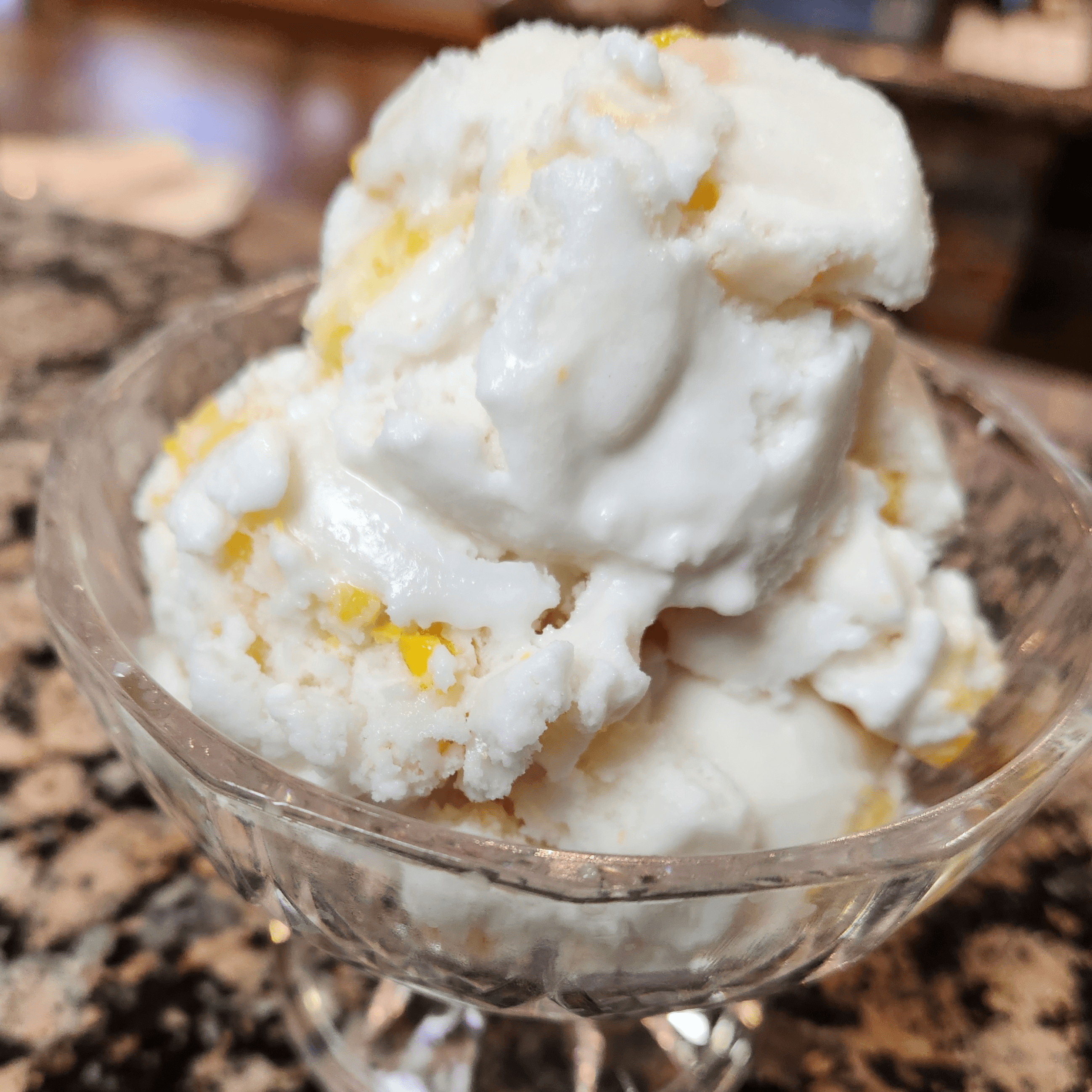 Homemade Coconut Ice Cream.