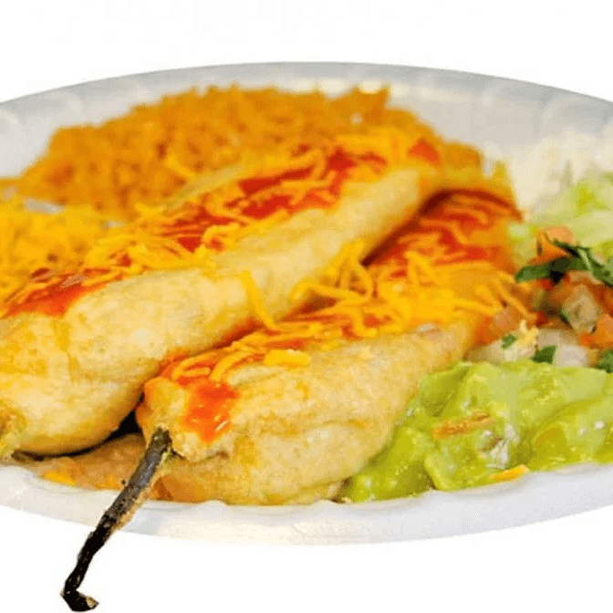 14. Chiles Rellenos Plate.