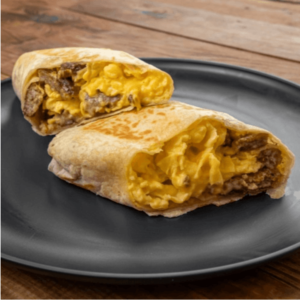 BREAKFAST BURRITO (MEAT,EGG & CHEESE).