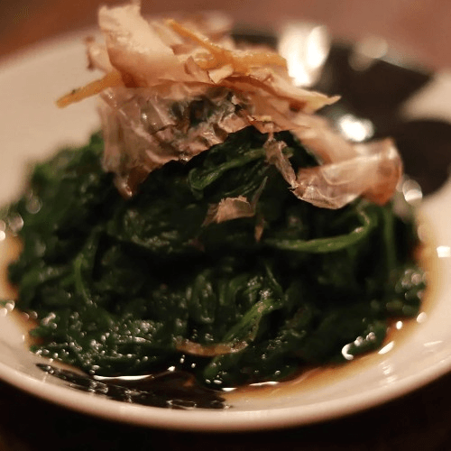 Boiled Spinach Ohitashi　ほうれん草のお浸し
