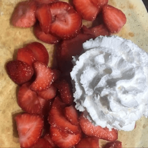 Strawberry and Cream Crepe