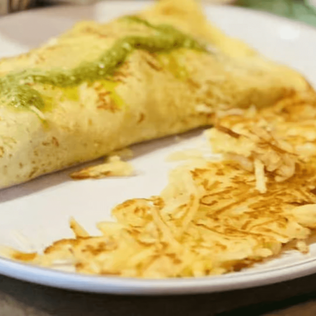 Chicken-Pesto Crepe.