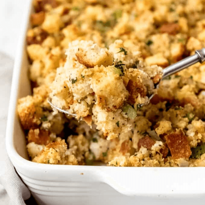 Dressing with Cranberry Sauce.