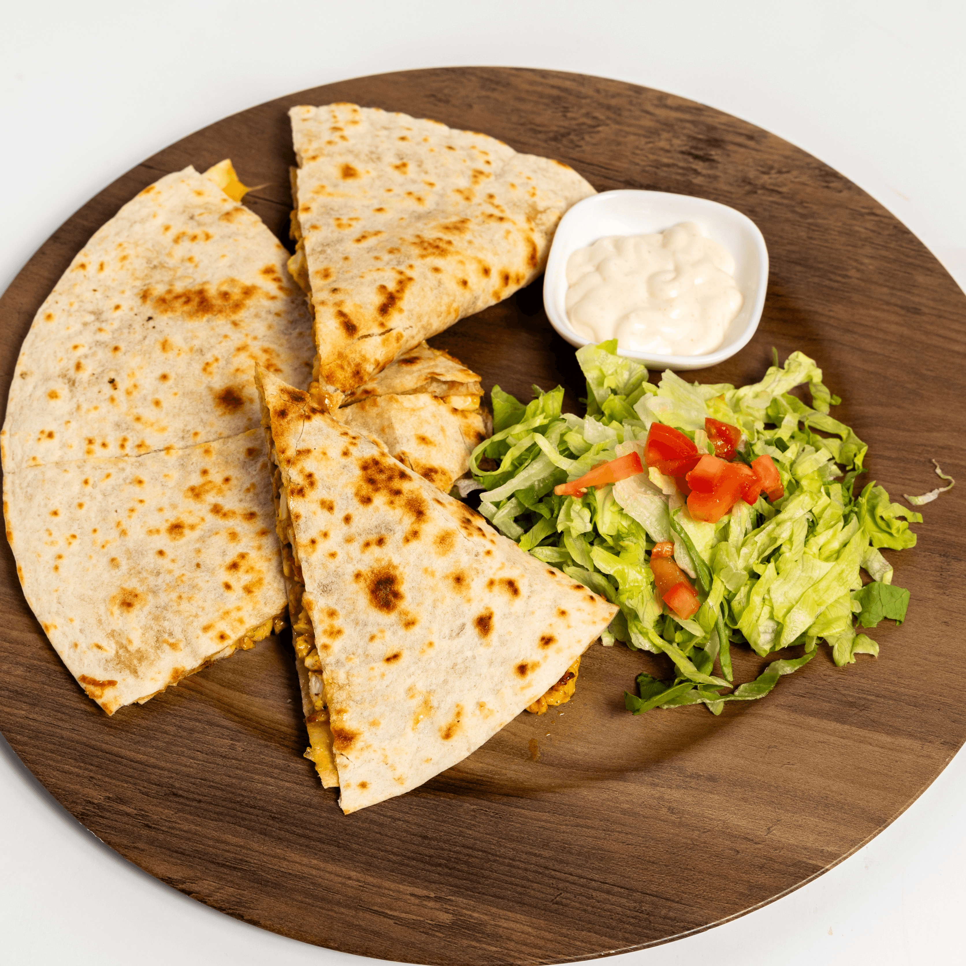 Chicken quesadilla.