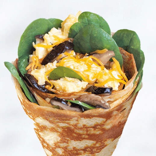 Truffled Royal Scrambled Eggs Crepe.