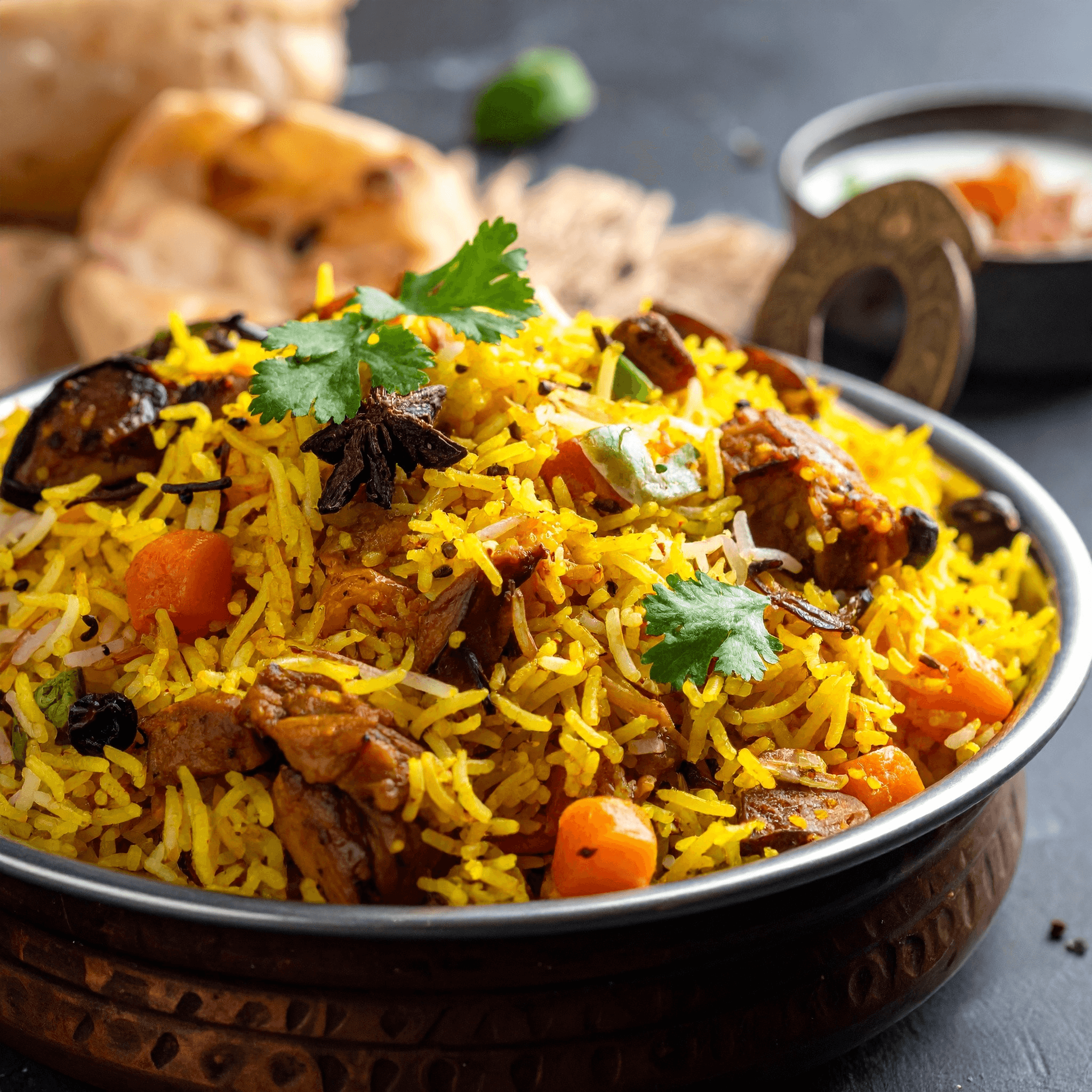 Hyderabadi Veg Dum Biryani.