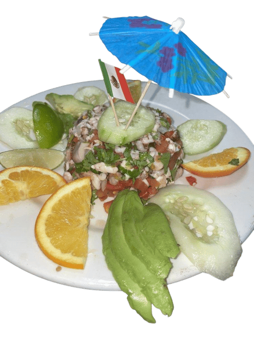 K. Orden de Ceviche de Camarones / K. Shrimp Ceviche Order.