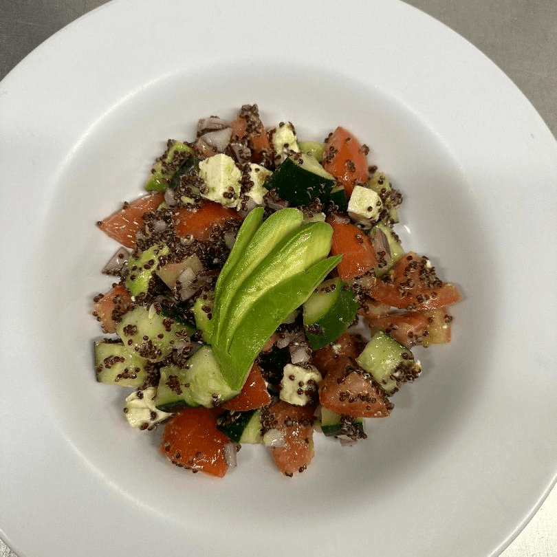 2) Zesty Mediterranean Quinoa Salad.