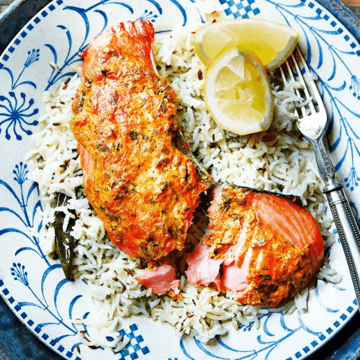 Salmon Tandoori.