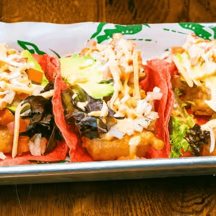 Crispy Chicken Triple Tacos.