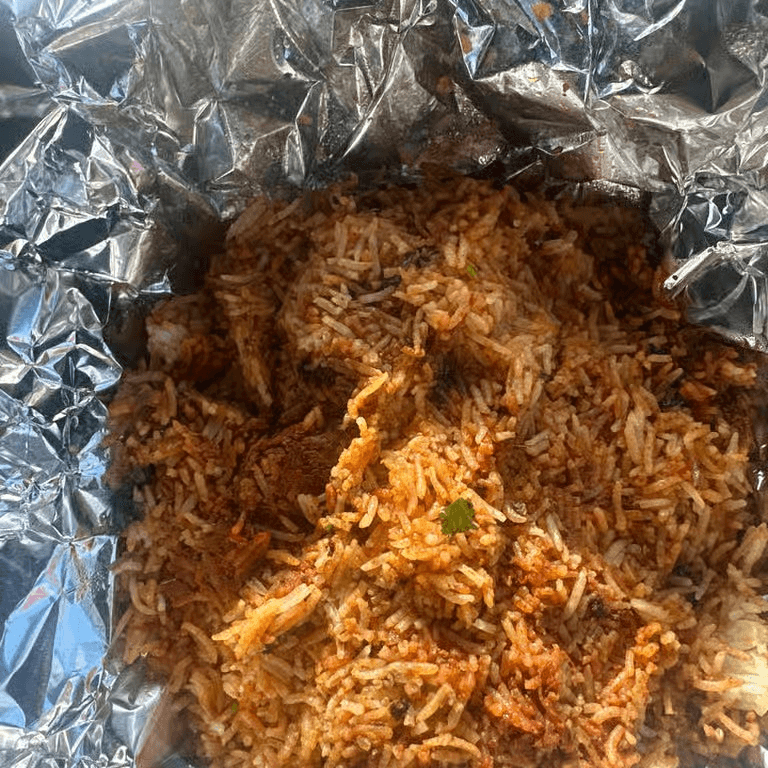 Lamb biryani.