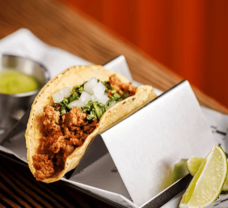 Street chorizo taco.