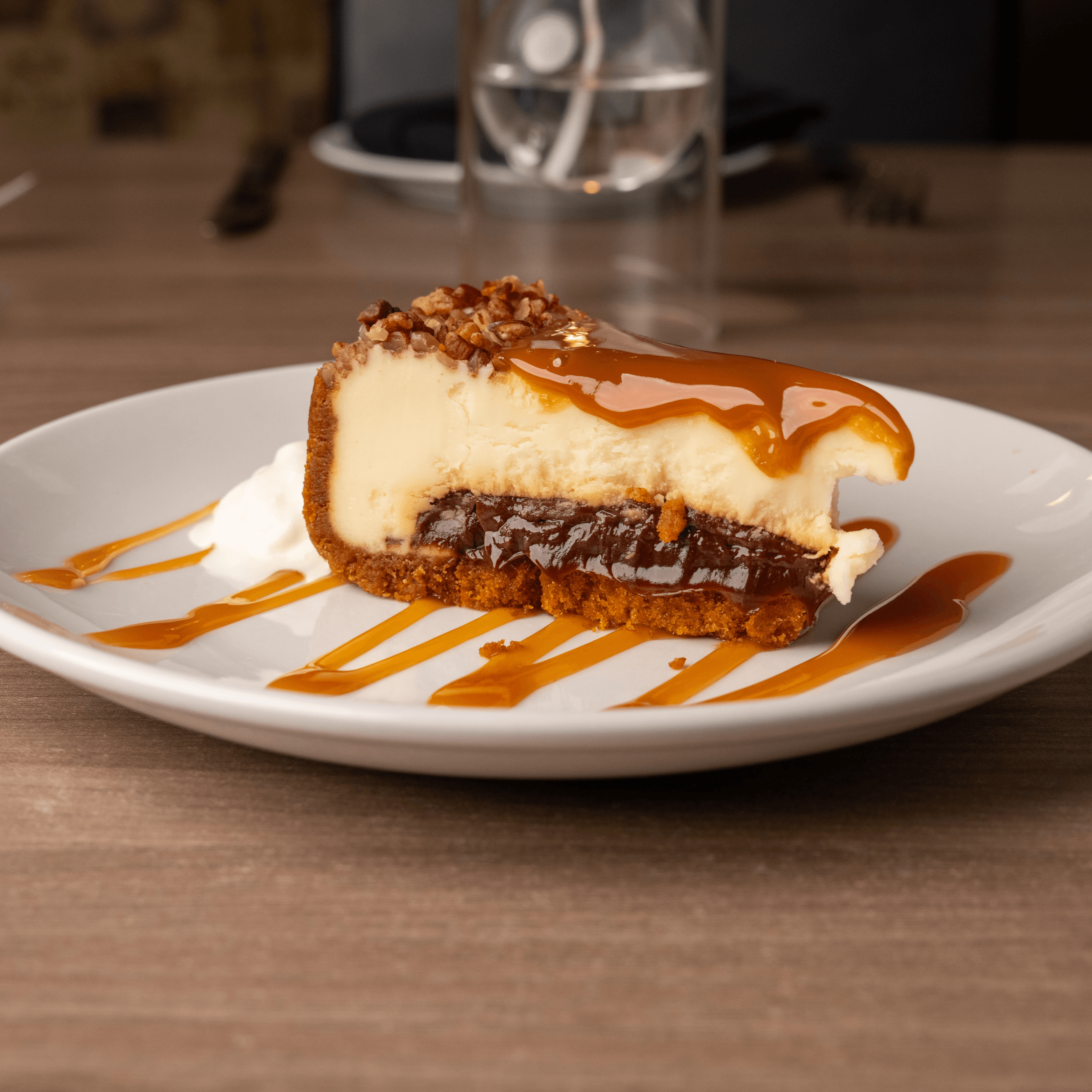 Caramel Pecan Turtle Cheesecake.