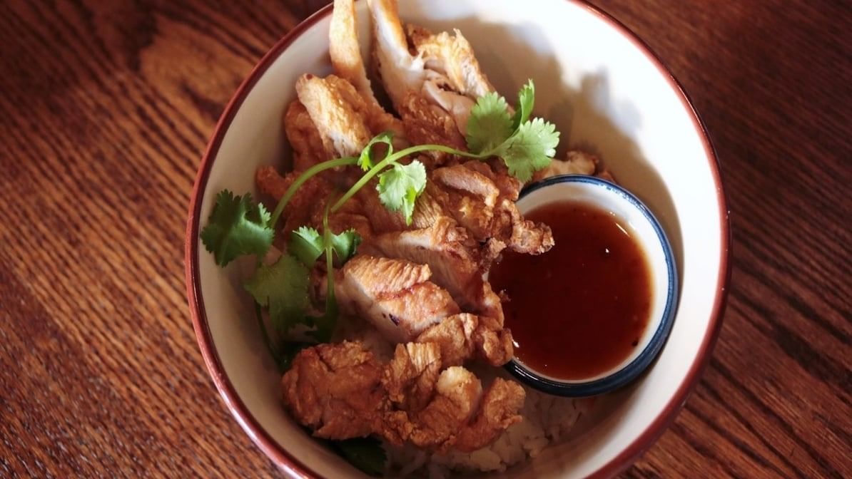 Khao Mun Gai Tod - Crispy Fried Chicken.
