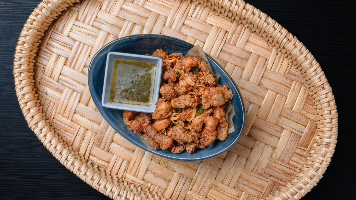 Fried Pork Belly ໝູທອດ.
