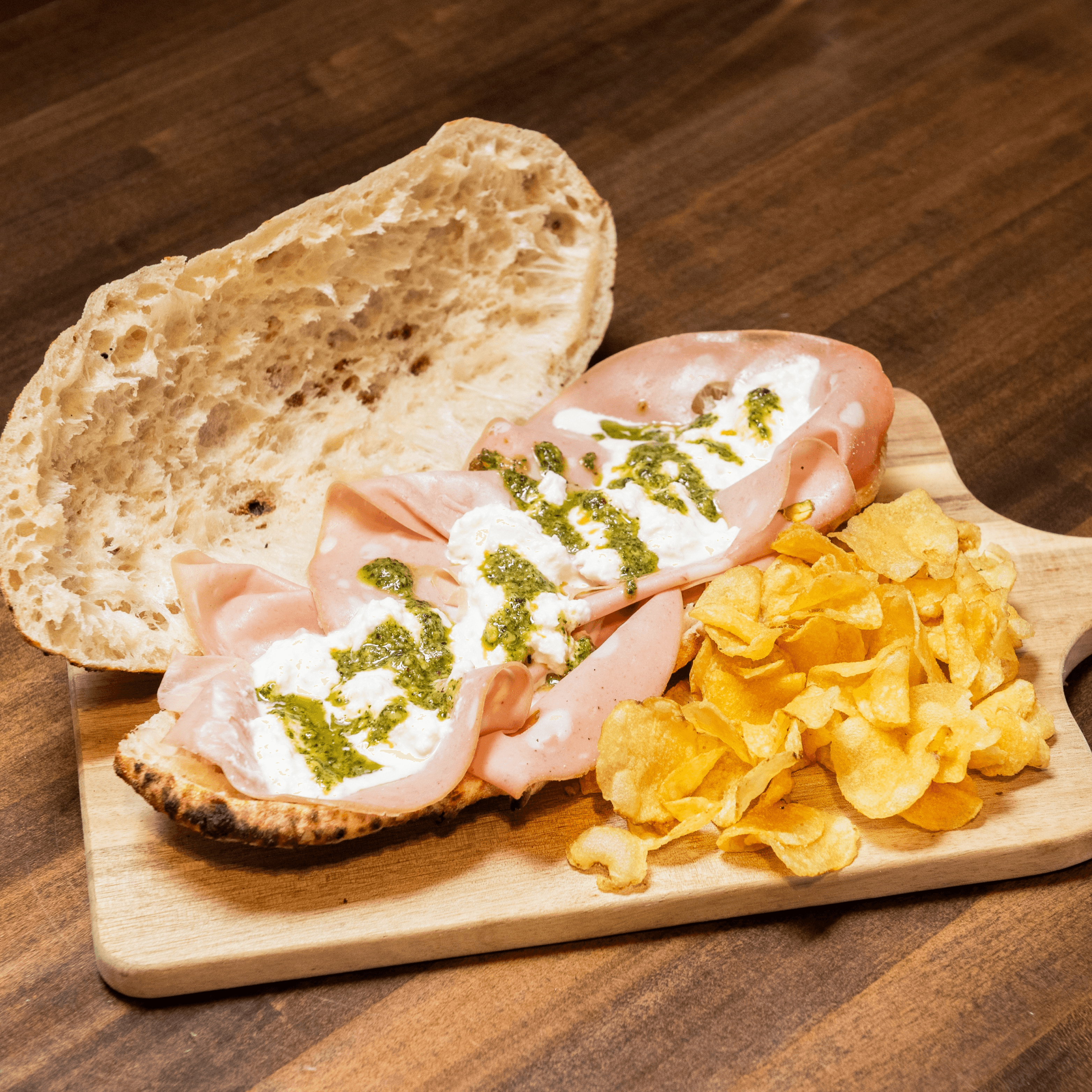 Mortadella Sandwich.