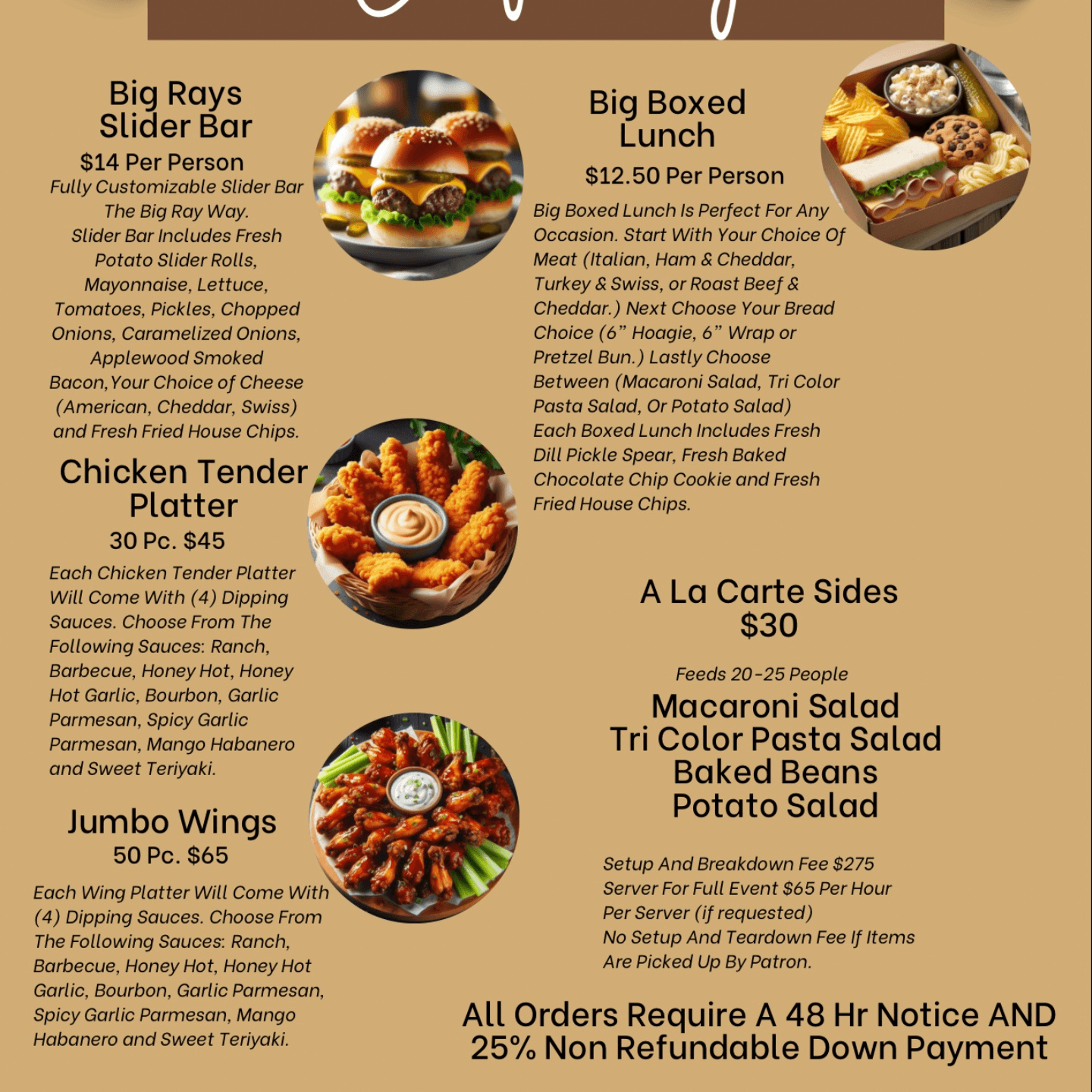 Cater Your Event The Big Ray Way