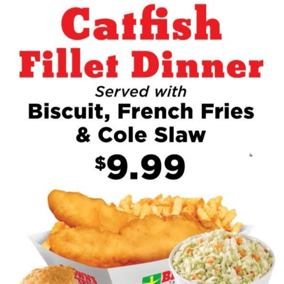 Catfish Fillet Dinner Special.