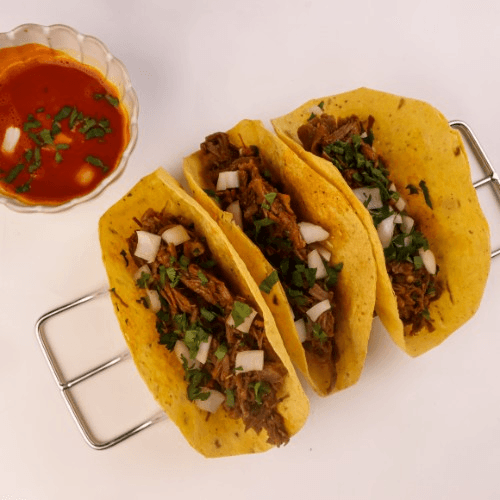 Beef Birria Tacos (3 Pieces).