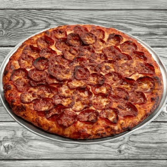 Halal Beef Pepperoni Pizza.