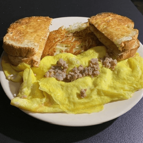 Turkey Sausage Omelet.