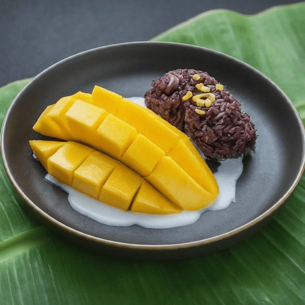 Mango with sticky rice.