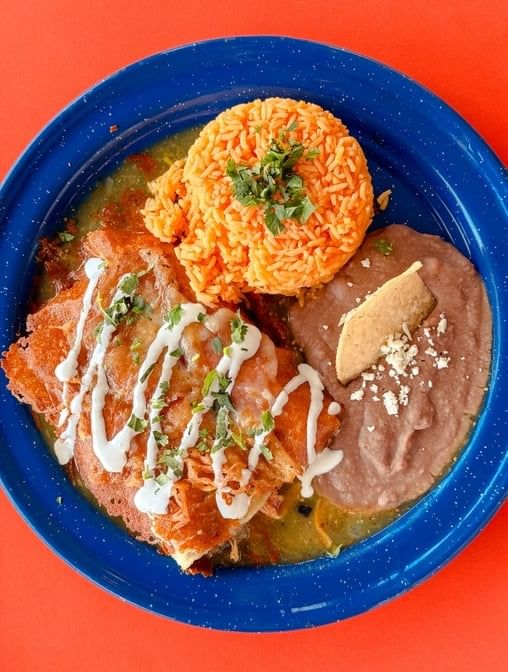 Enchiladas suiza plate.