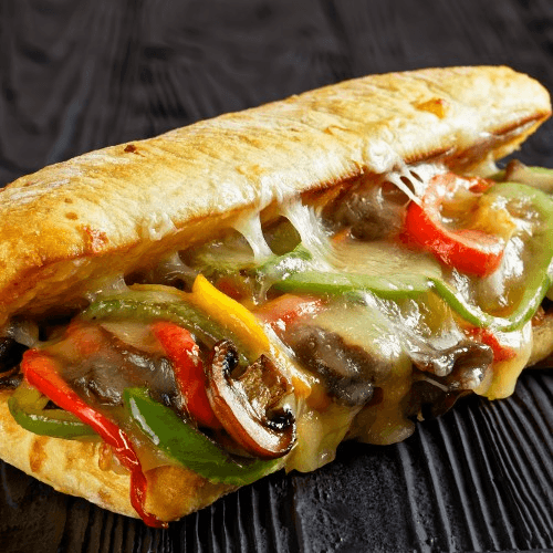Jalapeño Philly Cheese Steak Sandwich.