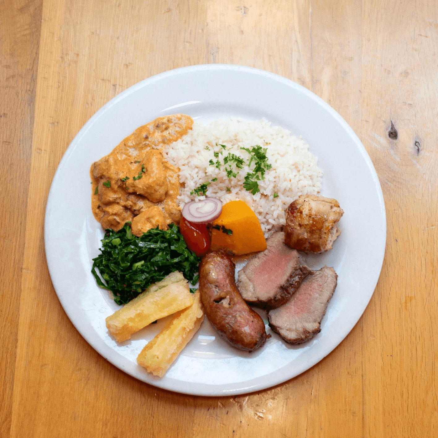 Make Your Own Platter: Cold Salad, Hot Dishes & BBQ Meats.