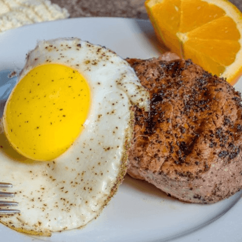 Steak & Eggs Plate.
