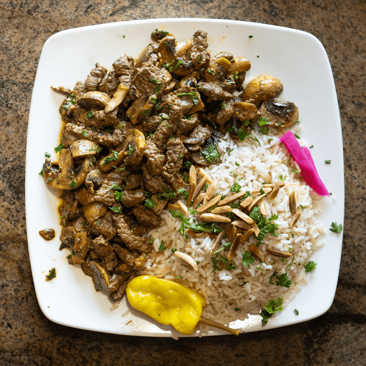 Meat & Mushroom Sauté