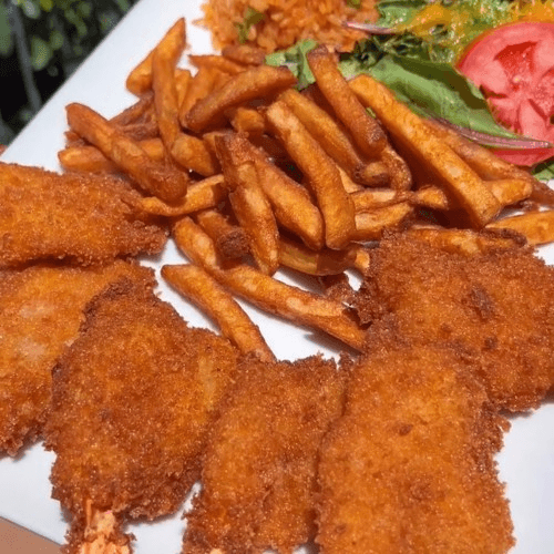 Camarones Empanizados.
