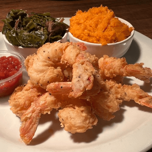 Wild Caught Domestic Shrimp.