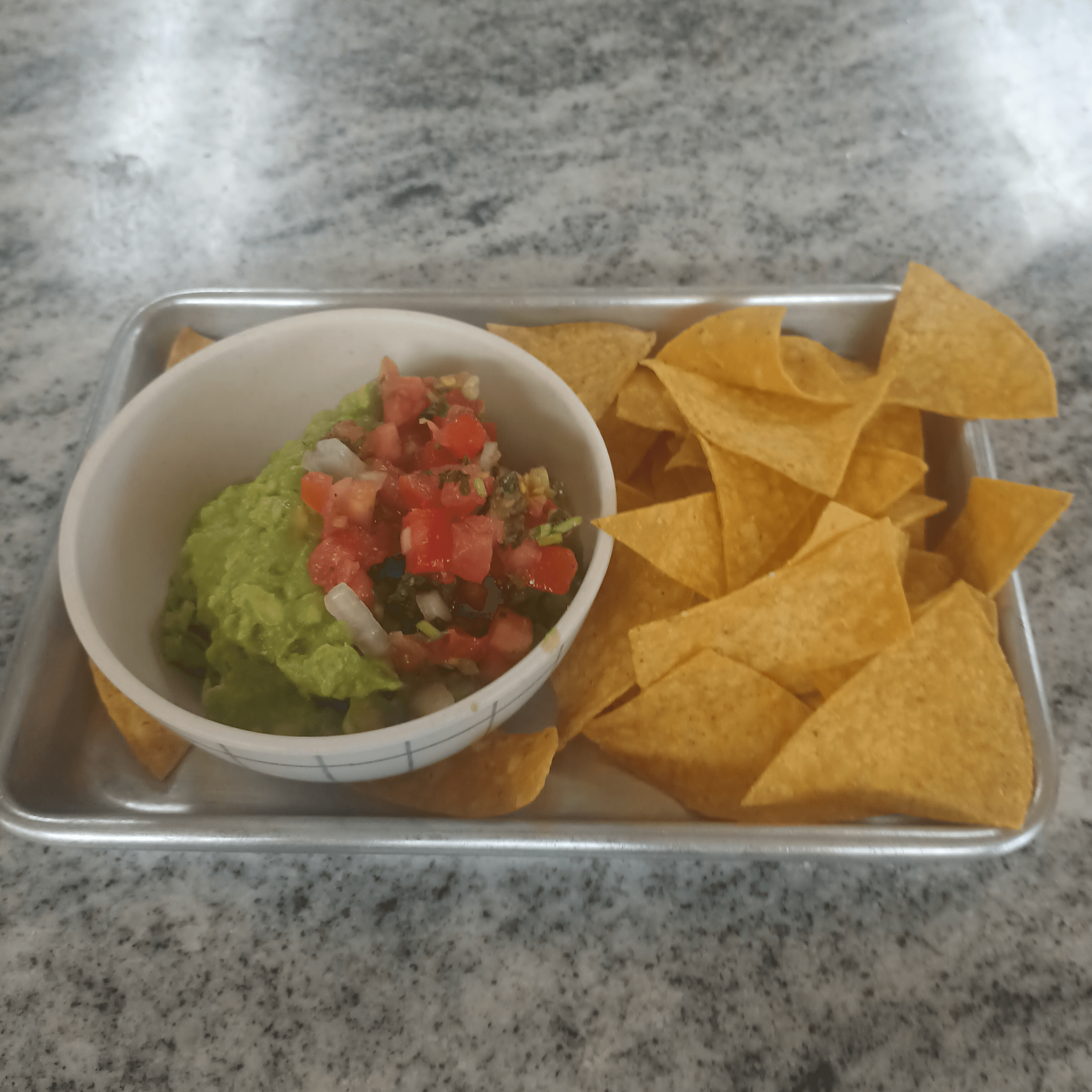 Authentic Guacamole with Chips.