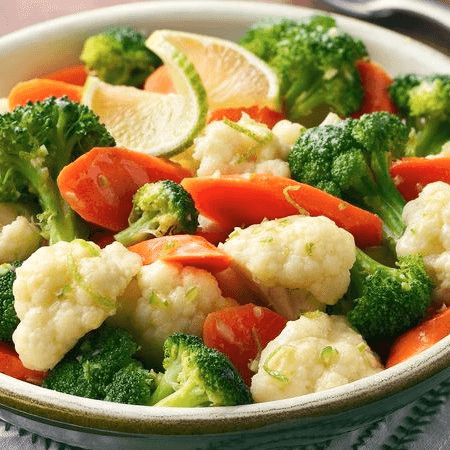 Steamed Vegetables.