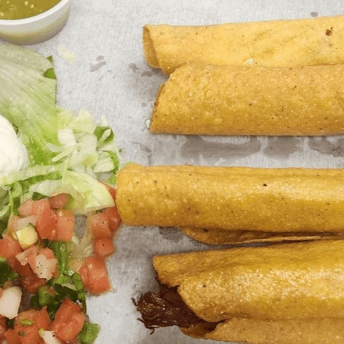 Flautas Mexicanas.