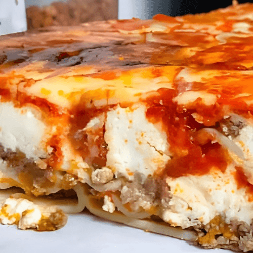 Baked Meat Lasagna.