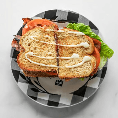 BLT (Bacon Lettuce Tomato Sandwich).