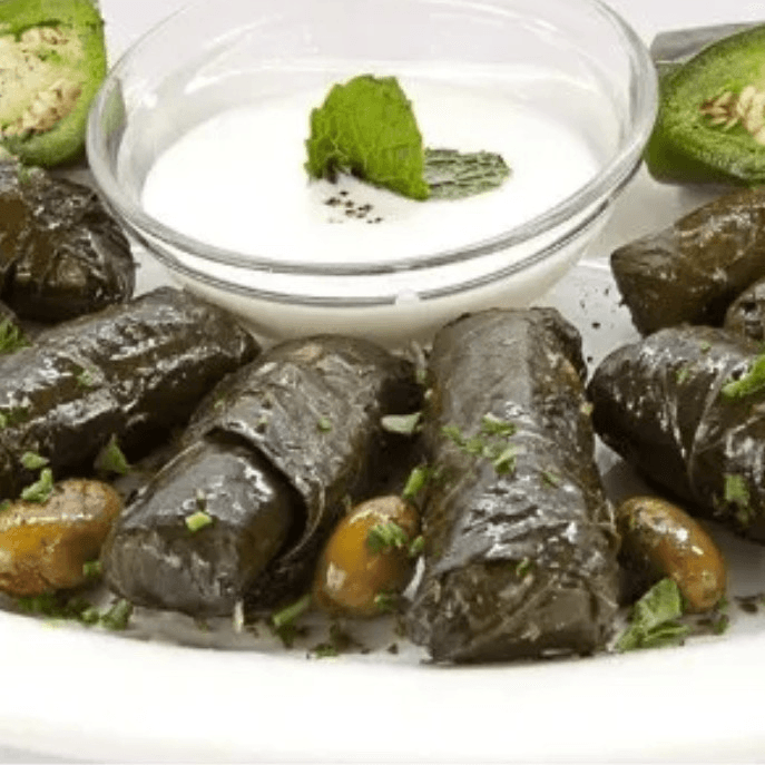 Grape Leaves Platter.