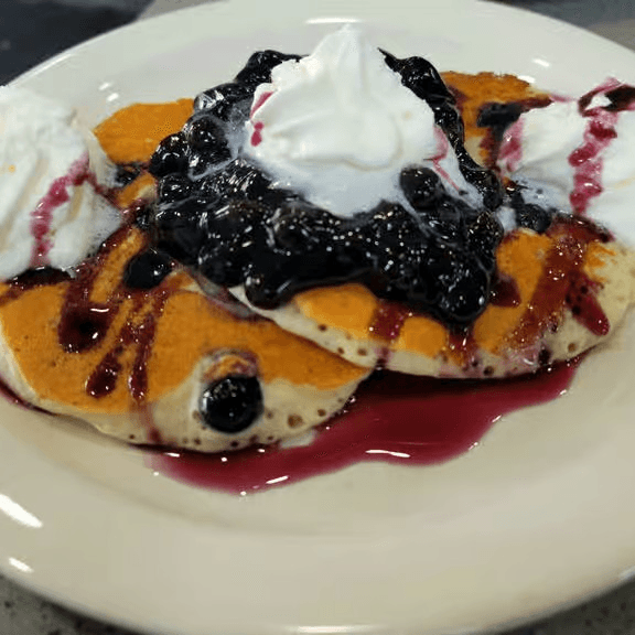 Blueberry Pancakes.