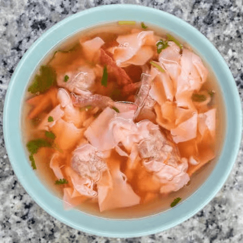 Wonton and BBQ Pork Soup Egg Noodle.