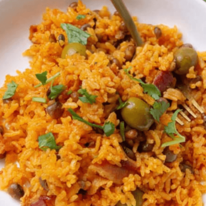 Arroz con Gandules/ Yellow Rice with Pigeon Peas.