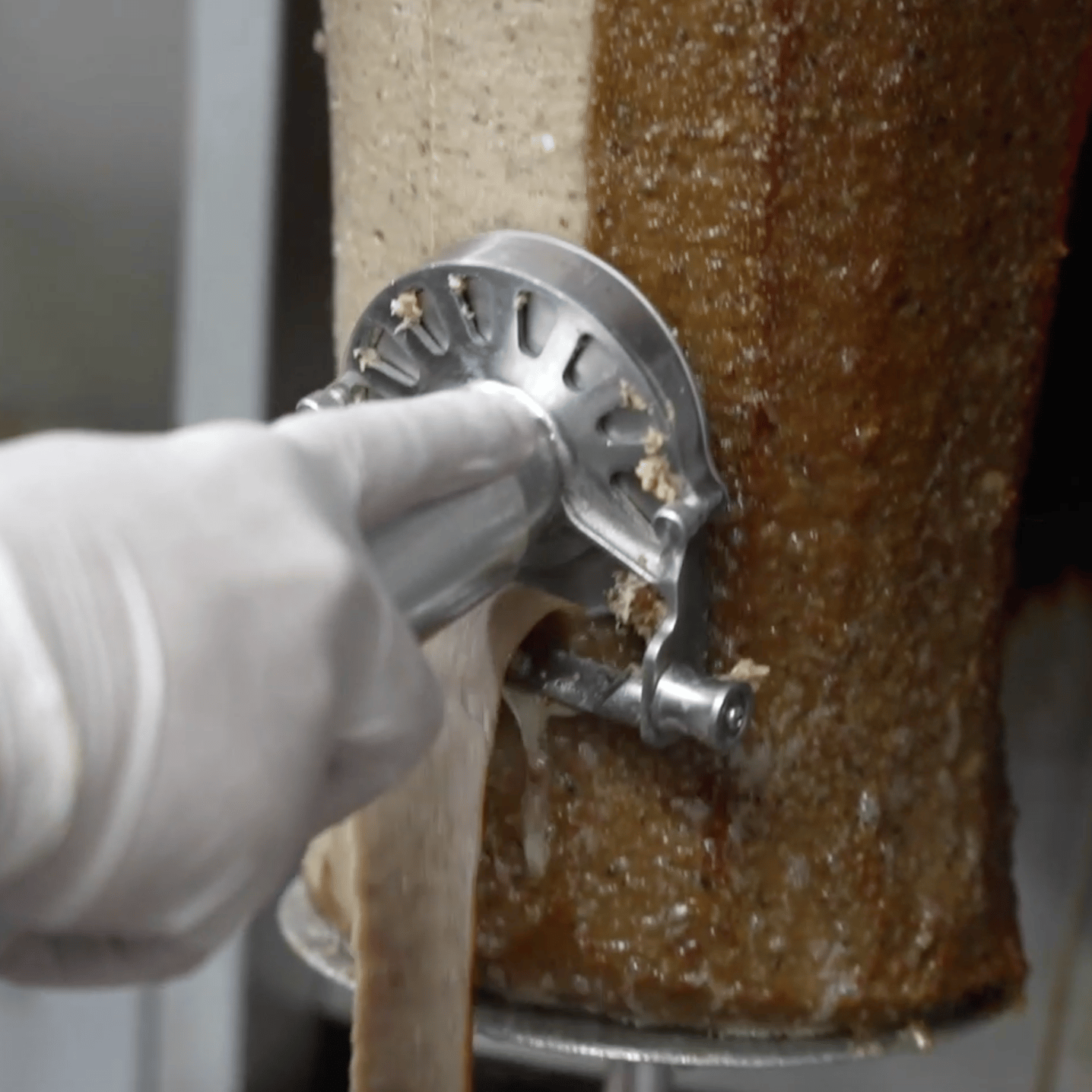 Slices of Gyro Meat.