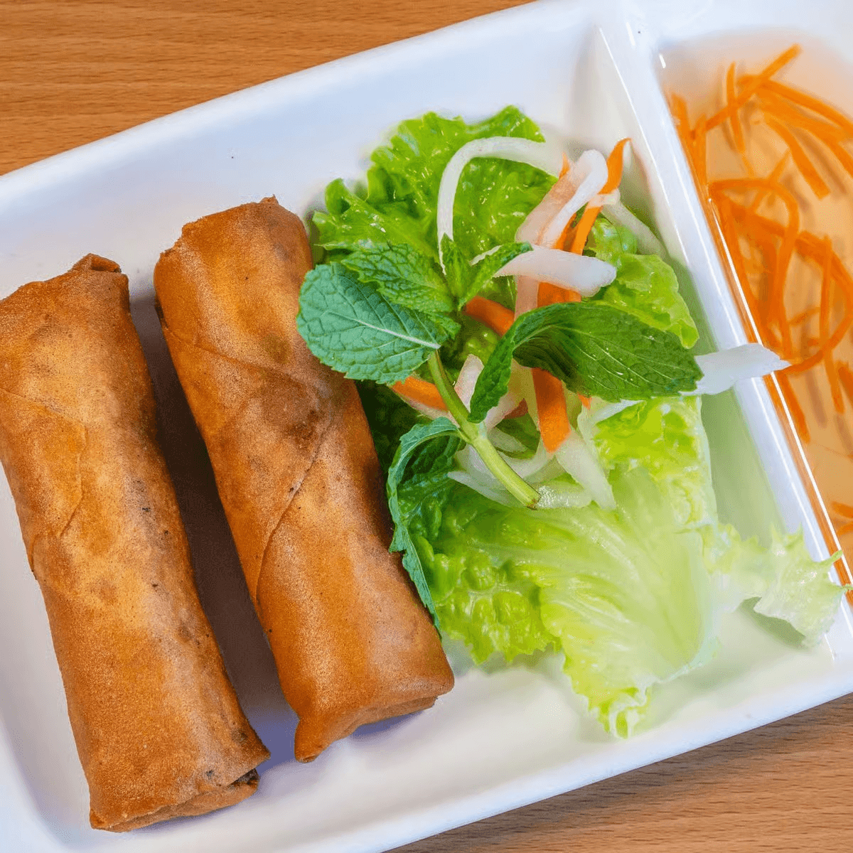 Fried pork eggrolls.